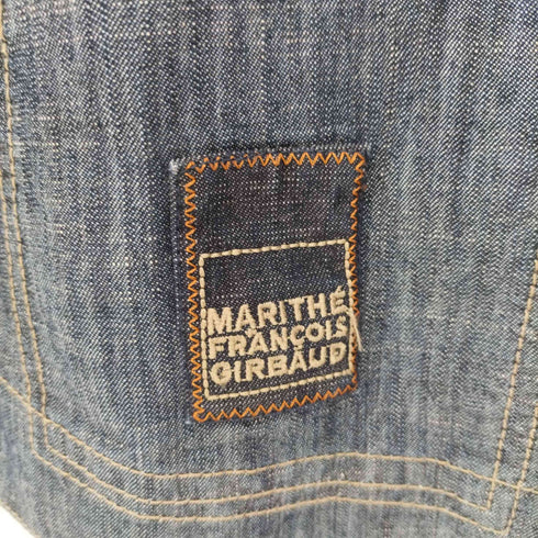マリテフランソワジルボー MARITHE FRANCOIS GIRBAUD 和柄 ステッチ 薄手 デニム ジャケット メンズ