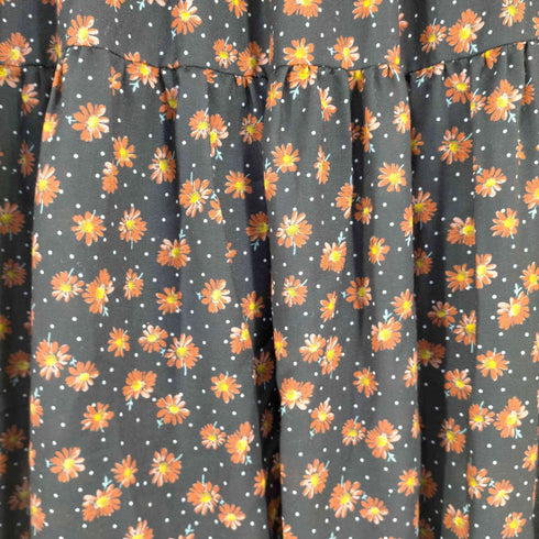 カージュ Khaju フラワー×ドットティアードスカート レディース ONE SIZE