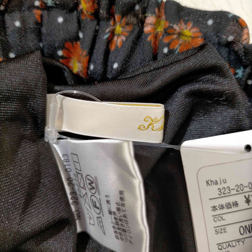 カージュ Khaju フラワー×ドットティアードスカート レディース ONE SIZE