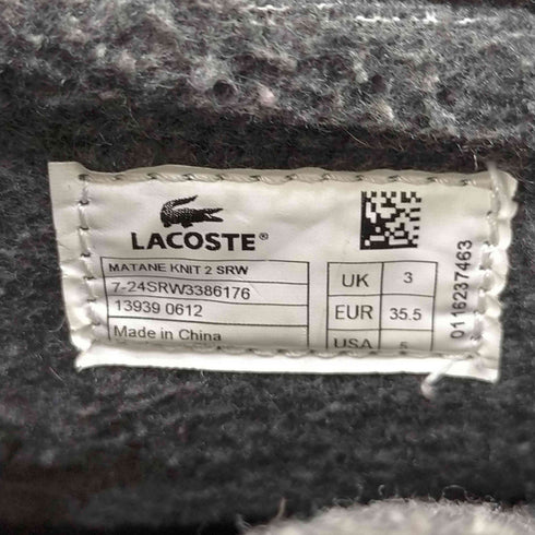 ラコステ LACOSTE スウェード ブーツ レディース UK:3