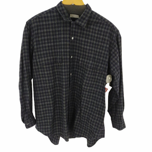 コムデギャルソンオム COMME des GARCONS HOMME AD1997 田中期 田中オム オープンカラーウールチェックシャツ 開襟 2ポケット ボックスシルエット メンズ