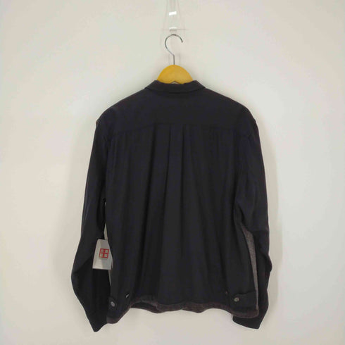 コムデギャルソンシャツ COMME des GARCONS SHIRT 90S 仏製 フランス製 ウール レーヨン 切替シャツ オープンカラー 開襟 メンズ JPN:M
