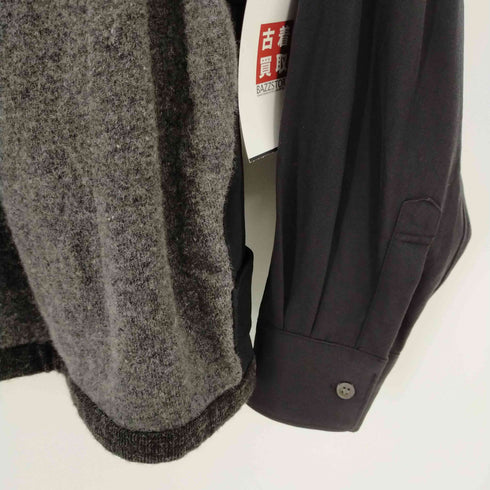 コムデギャルソンシャツ COMME des GARCONS SHIRT 90S 仏製 フランス製 ウール レーヨン 切替シャツ オープンカラー 開襟 メンズ JPN:M