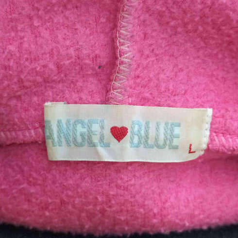エンジェルブルー ANGEL BLUE 00s フリースフーディライナー ワッペンカスタム パイピングワッシャーナイロンブルゾン Y2K レディース JPN:L