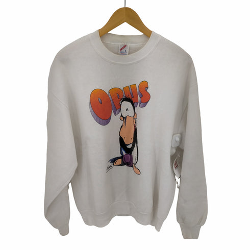 ジャージーズ JERZEES 90S MADE IN USA BERKELEY BREATHED コピーライト入りコミックプリントスウェット メンズ import:L