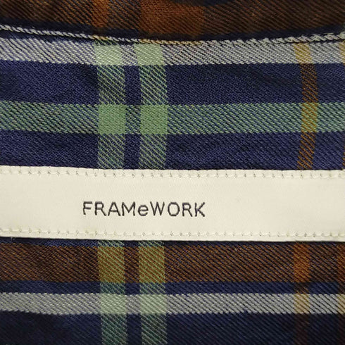フレームワーク FRAMe WORK バンドカラーシャツワンピース レディース
