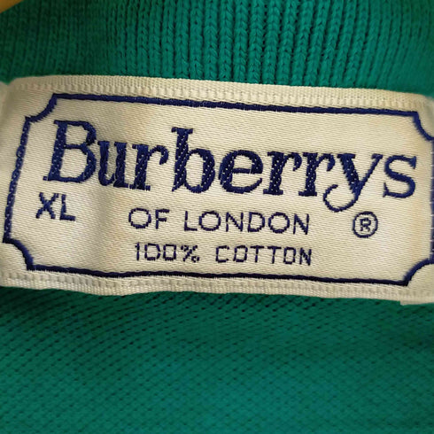 バーバリーズ BURBERRYS オールド ロゴ刺繍 ショートスリーブポロシャツ メンズ import:XL