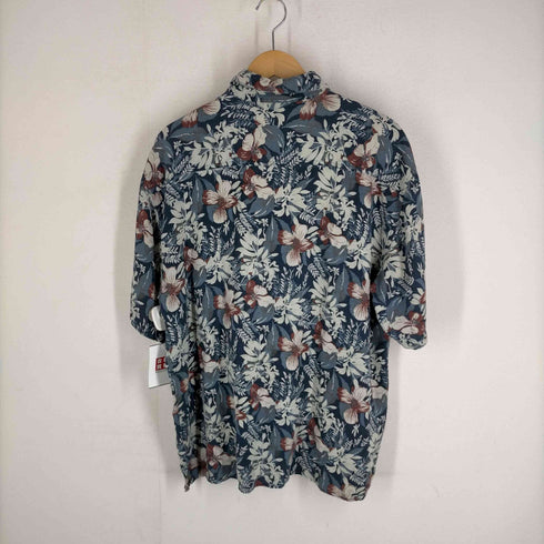 ヴァンヒューゼン VAN HEUSEN 100%シルク 総柄アロハシャツ メンズ JPN:L