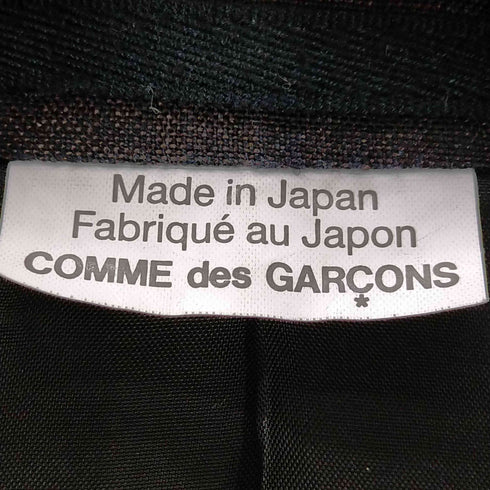 コムデギャルソンオムドゥ COMME des GARCONS HOMME DEUX AD2018 リネン レイヤードデザイン チェック 3Bテーラードジャケット メンズ JPN:XS