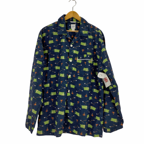 ギャップ Gap 総柄 オープンカラーシャツ メンズ JPN:L