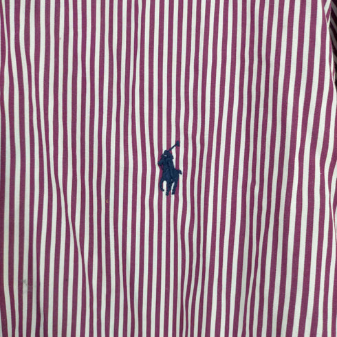 ラルフローレン RALPH LAUREN ポニー刺繍 ストライプ BDシャツ メンズ import:XXL