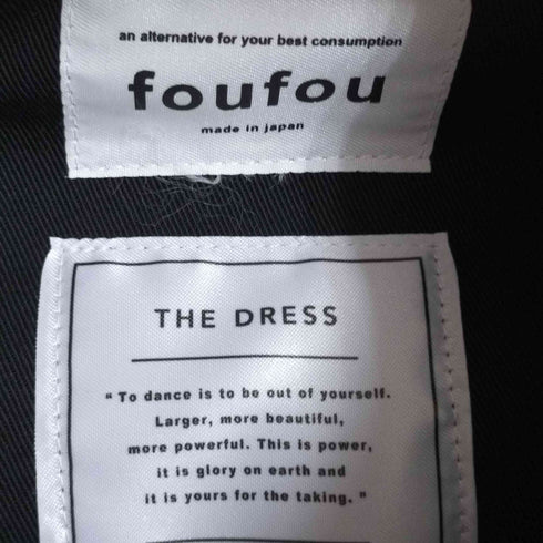 フーフー FOUFOU THE DRESS #10 rendezvous one piece ランデブーワンピース レディース
