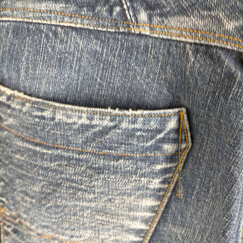 ジョンブル Johnbull ダメージ加工ボタンフライデニムパンツ メンズ JPN:S