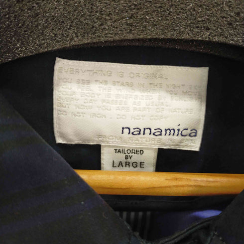 ナナミカ nanamica ブラックウォッチ ゴアテックス ステンカラーコート バルマカーンコート メンズ JPN:L
