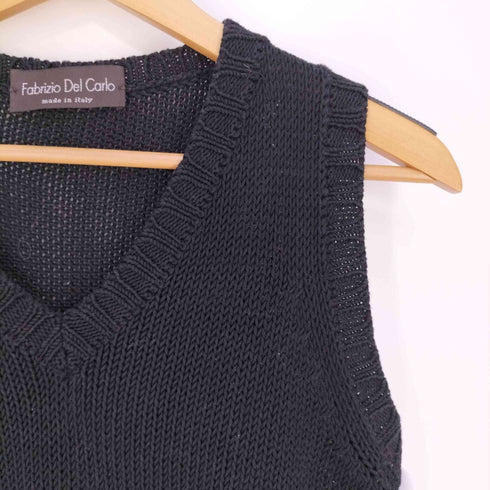 ファブリツィオデルカルロ Fabrizio Del Carlo イタリア製 コットンニットベスト レディース