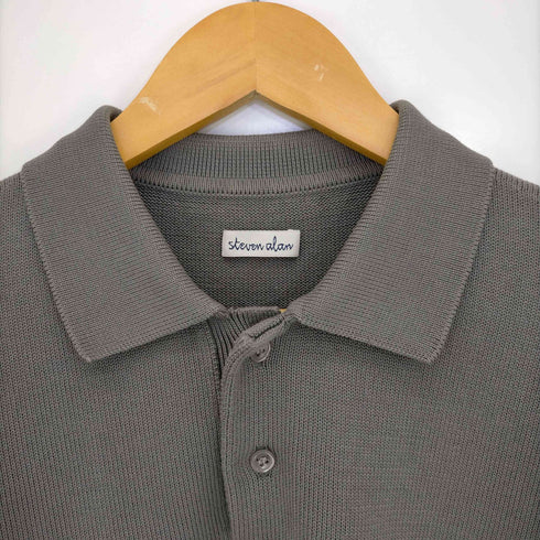 スティーブンアラン Steven Alan LIGHT GASS CTN LONG SLEEVE POLOSHIRT ニットポロシャツ メンズ JPN:M