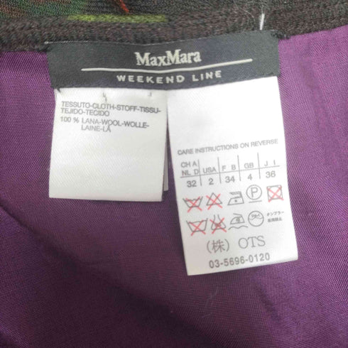 マックスマーラ ウィーケンドライン Max Mara WEEKEND LINE スパンコール 総柄 ウール ラップスカート レディース EUR:36
