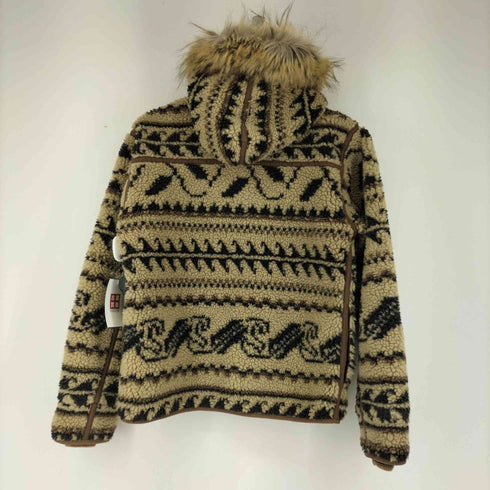 ダブルアールエル ラルフローレン RRL RALPH LAUREN 襟ファー総柄ボアジャケット メンズ import:XS