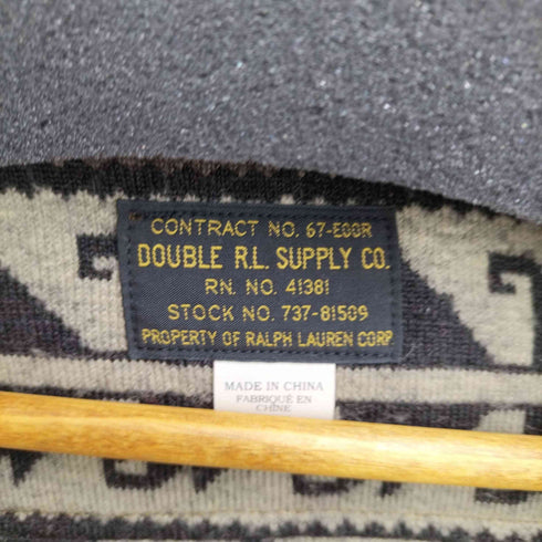 ダブルアールエル ラルフローレン RRL RALPH LAUREN 襟ファー総柄ボアジャケット メンズ import:XS