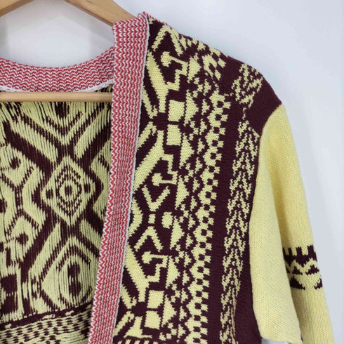 トーガプルラ TOGA PULLA Jacquard knit cardigan 2WAY ジャガード ニットカーディガン レディース JPN:36
