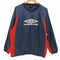 アンブロ UMBRO 00s 銀タグ 細ダイヤ Windup Piste Y2K 両面ロゴ Vネック ナイロン プルオーバー メンズ S-M