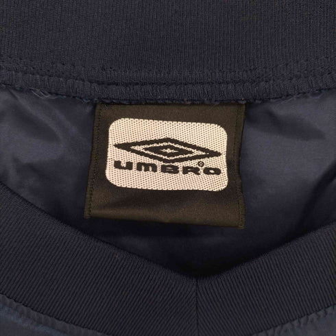 アンブロ UMBRO 00s 銀タグ 細ダイヤ Windup Piste Y2K 両面ロゴ Vネック ナイロン プルオーバー メンズ S-M