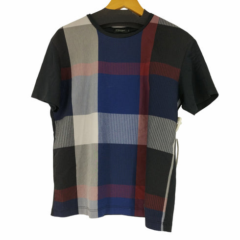ブラックレーベルクレストブリッジ BLACK LABEL CRESTBRIDGE マルチカラー シアサッカーチェック切替 Tシャツ メンズ import:M