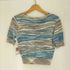ミッソーニスポーツ MISSONI SPORTS クレイジー ボーダー S/S 3D レーヨン ニット レディース