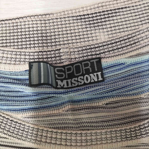 ミッソーニスポーツ MISSONI SPORTS クレイジー ボーダー S/S 3D レーヨン ニット レディース