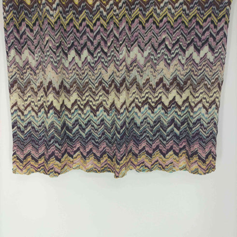 ミッソーニ MISSONI 幾何学柄 ニット ミディ丈 スカート レディース 42