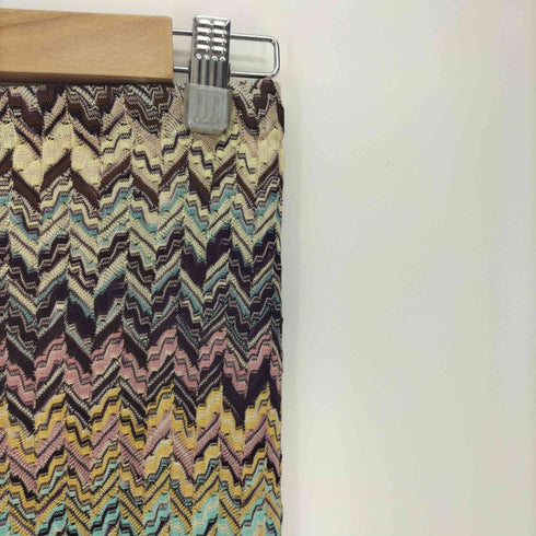 ミッソーニ MISSONI 幾何学柄 ニット ミディ丈 スカート レディース 42