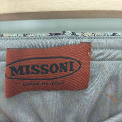ミッソーニ MISSONI 幾何学柄 ニット ミディ丈 スカート レディース 42