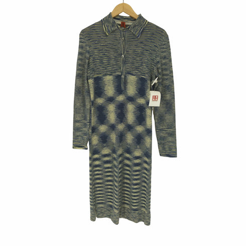 ミッソーニ MISSONI 総柄 L/S ニット シャツ ワンピース レディース