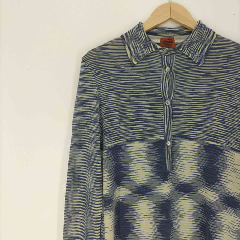 ミッソーニ MISSONI 総柄 L/S ニット シャツ ワンピース レディース