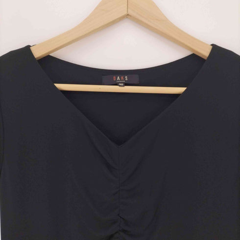 ダックス DAKS チェック柄 ウエストベルト 付き S/S ワンピース レディース 40