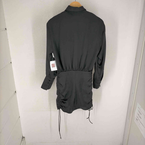 ザラ ZARA サイドリボンサテンシャツワンピース レディース JPN:XS