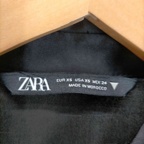ザラ ZARA サイドリボンサテンシャツワンピース レディース JPN:XS