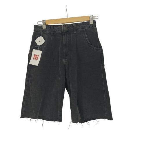 ザラ ZARA カットオフ ブラック デニム ショート パンツ レディース 36