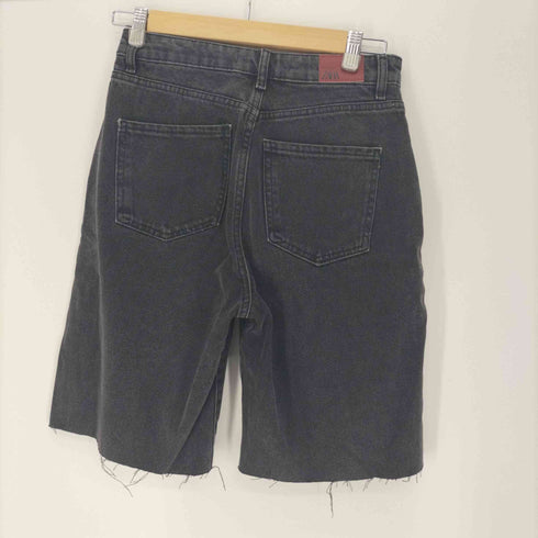 ザラ ZARA カットオフ ブラック デニム ショート パンツ レディース 36