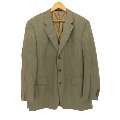 ローレンラルフローレン LAUREN RALPH LAUREN macys mens store 緑タグ 3B シルク混 ヘリンボーン テーラード ジャケット メンズ 46L
