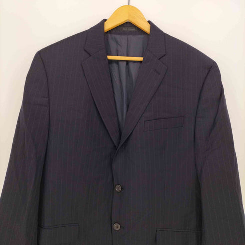 ローレンラルフローレン LAUREN RALPH LAUREN カナダ製 緑タグ 2B ストライプ ウール テーラード ジャケット メンズ 46R