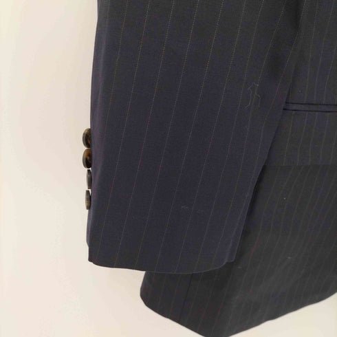 ローレンラルフローレン LAUREN RALPH LAUREN カナダ製 緑タグ 2B ストライプ ウール テーラード ジャケット メンズ 46R