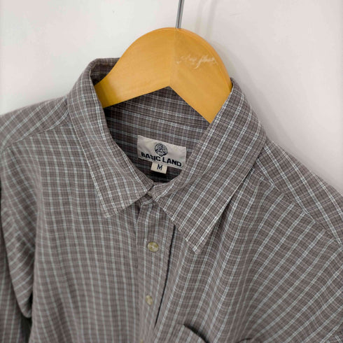 ベーシックランド Basic Land チェックレギュラーカラーシャツ メンズ JPN:M