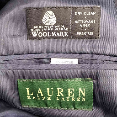 ローレンラルフローレン LAUREN RALPH LAUREN 緑タグ 2B ストライプ ウール テーラード ジャケット メンズ 46L