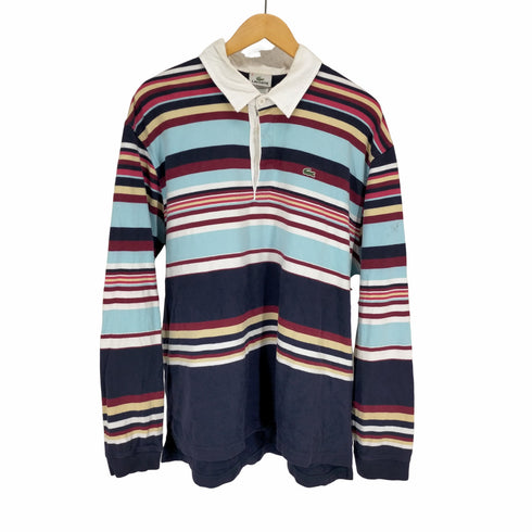 ラコステ LACOSTE ロゴ刺繍マルチカラーラガーシャツ メンズ JPN:XL