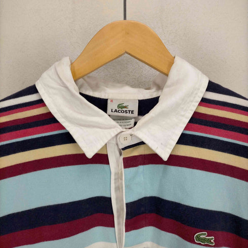 ラコステ LACOSTE ロゴ刺繍マルチカラーラガーシャツ メンズ JPN:XL