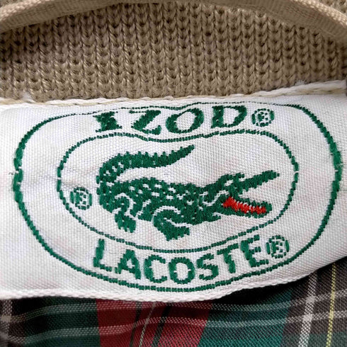 アイゾッドラコステ IZOD LACOSTE マレーシア製 ロゴワッペン スウィングトップ 裏地チェック柄 メンズ JPN:M