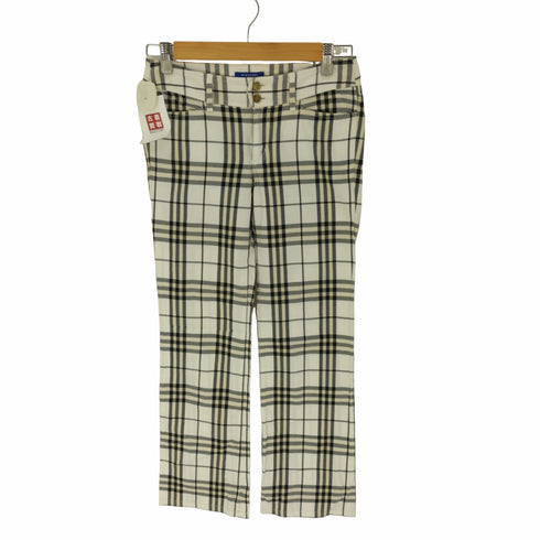 バーバリーブルーレーベル BURBERRY BLUE LABEL チェッカー ブーツカット パンツ レディース EUR:36