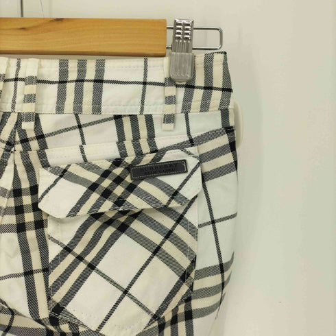 バーバリーブルーレーベル BURBERRY BLUE LABEL チェッカー ブーツカット パンツ レディース EUR:36