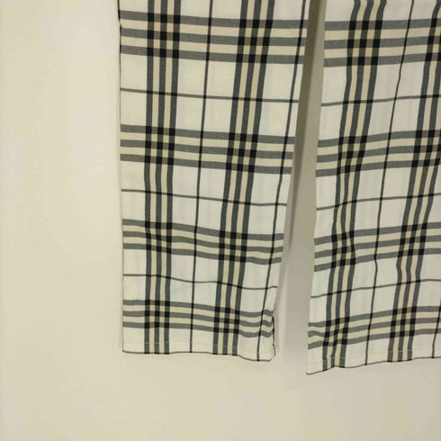 バーバリーブルーレーベル BURBERRY BLUE LABEL チェッカー ブーツカット パンツ レディース EUR:36